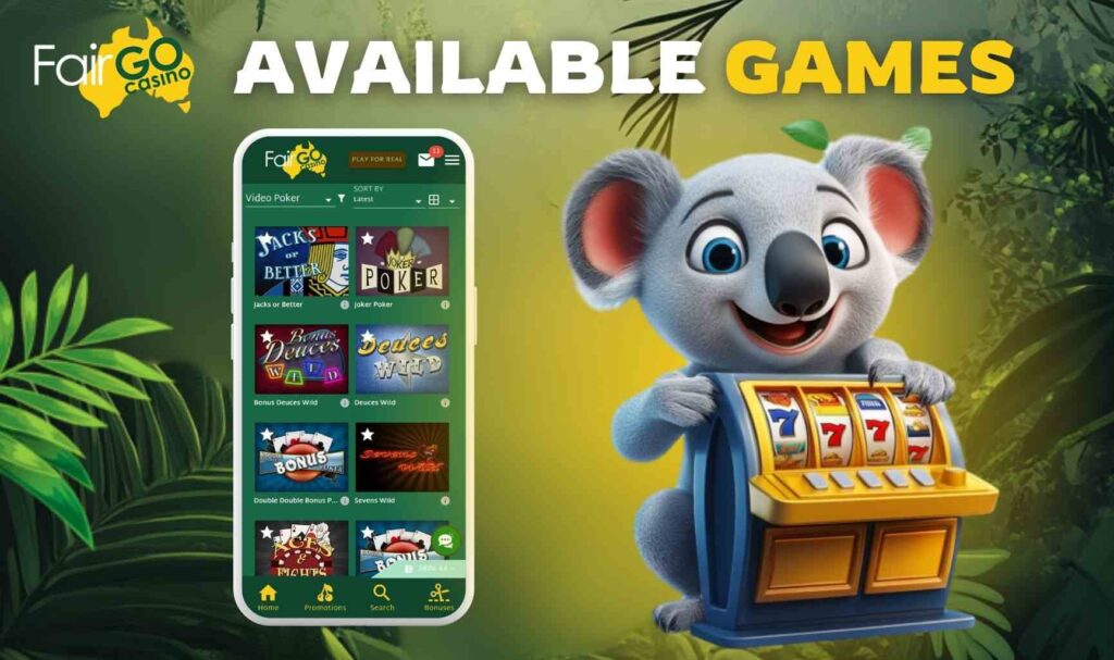 Fair Go Australia online casino Available Games