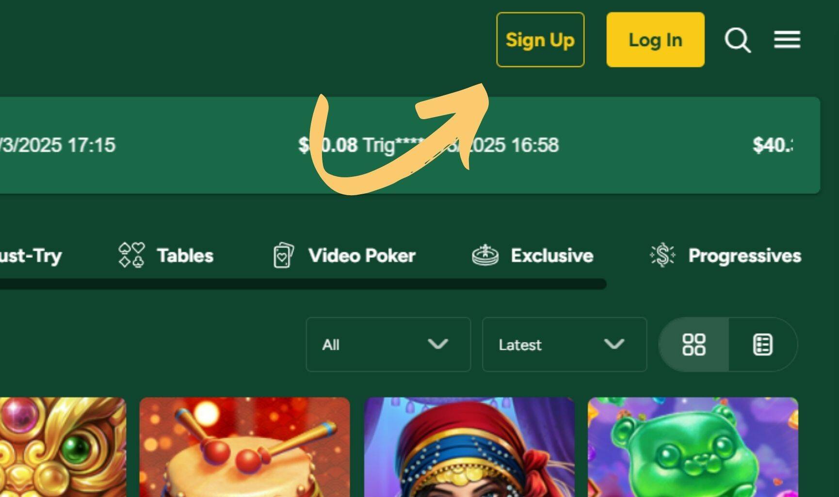 Fair Go Australia Click the Sign Up Button step