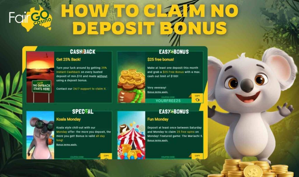 How to Claim No Deposit Bonus at Fair Go Australia Casino