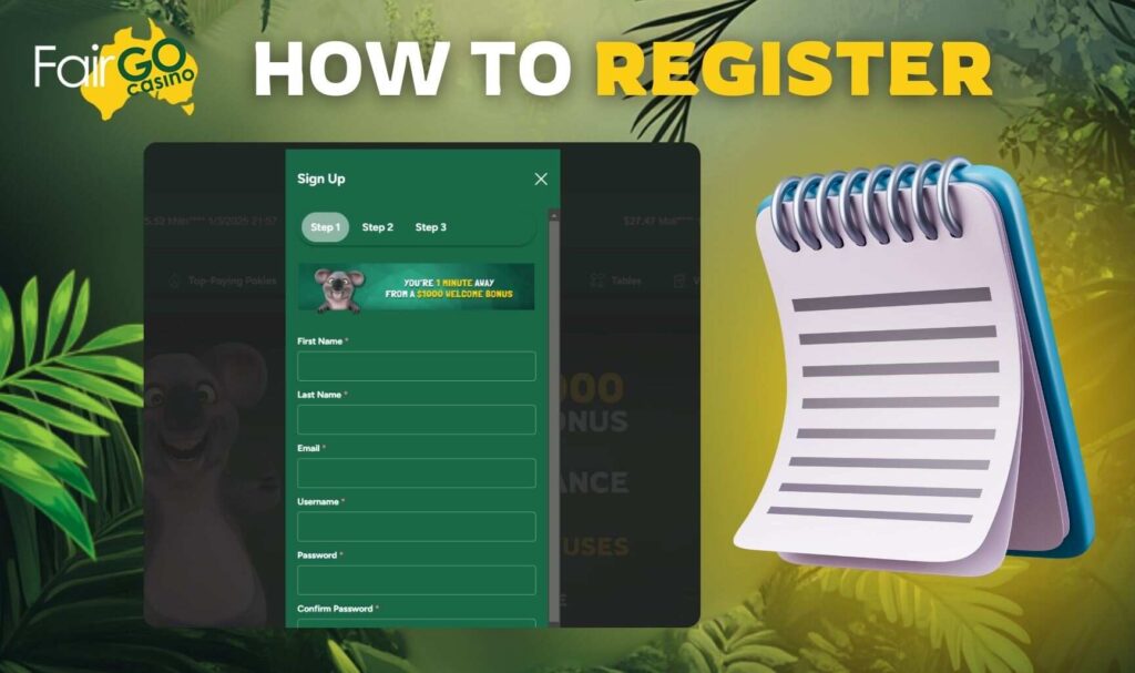 How to Register at Fair Go Australian Casino