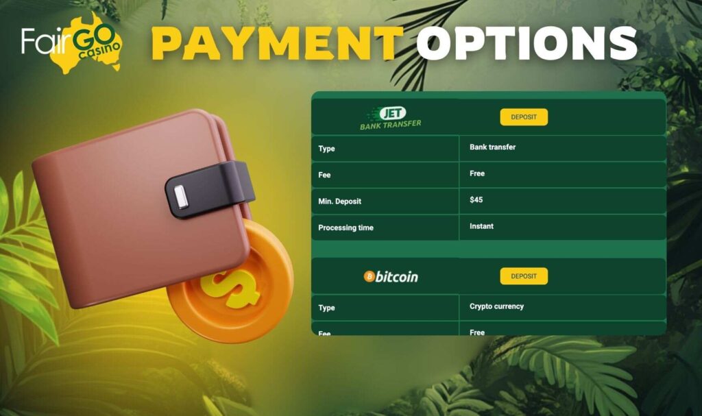Overview of Payment Options at Fair Go Australia