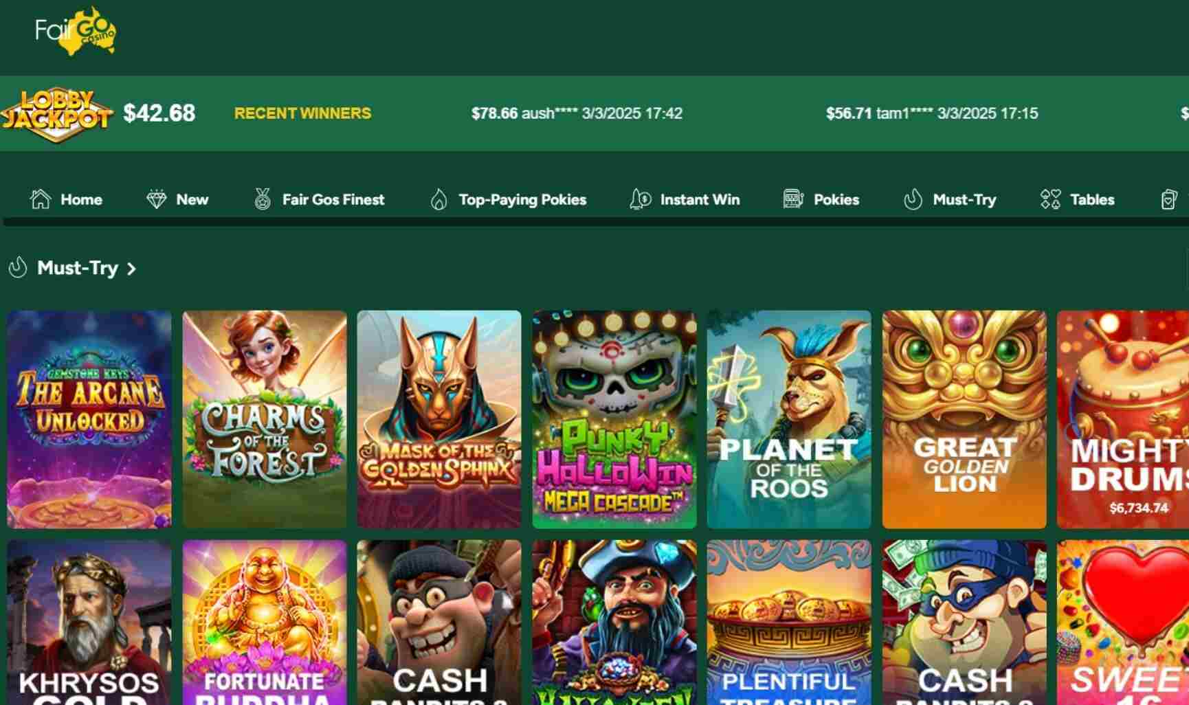 Step Visit the Fair Go Australia Casino Website